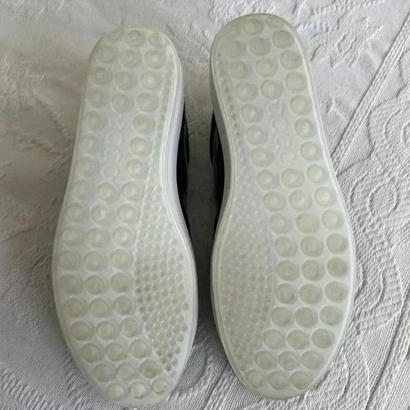 ECCO Soft 7 Womens Size 37 (US 6-6.5) Black Patent Leather Casual Sneakers Shoes - Picture 7 of 14